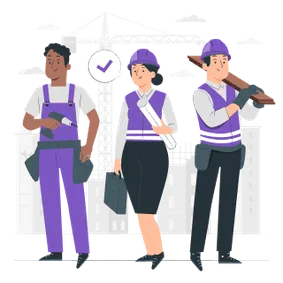 Quanto custa um Seguro de Risco de Engenharia? Na imagem, funcionários de uma construtora mais tranquilos após saberem que a empresa contratou um seguro para obra.