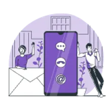 Atendimento ao cliente: na imagem, prova de que a Mutuus Seguros é confiável, pois há representação dos melhores meios que os clientes podem usar para serem atendidos pela corretora de seguros digital.