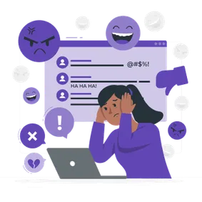Qual a importância do Seguro Cyber? Na imagem, desenho de uma dona de empresa que acabou de ter a empresa vítima de um ataque cibernético.