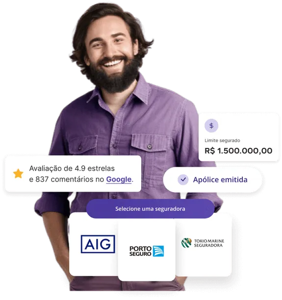 Quais as vantagens do Seguro RC Ambiental na Mutuus? Na imagem, vários aspectos que demonstram os benefícios de contratar com a Mutuus Seguros, como emissão da apólice de riscos ambientais no mesmo dia, cotação nas melhores seguradoras de seguro ambiental e excelente avaliação no Google.