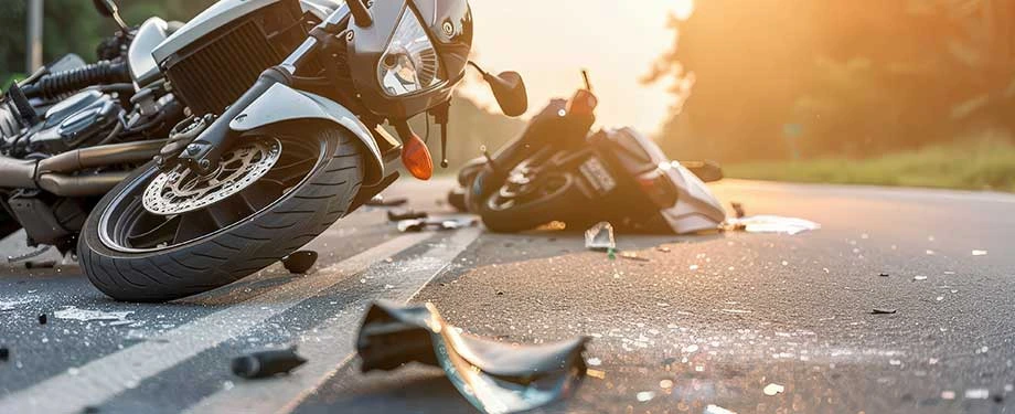 Qual o seguro mais barato de veículo? Na imagem, motocicletas danificadas após acidente representa sinistro de seguro de veículos