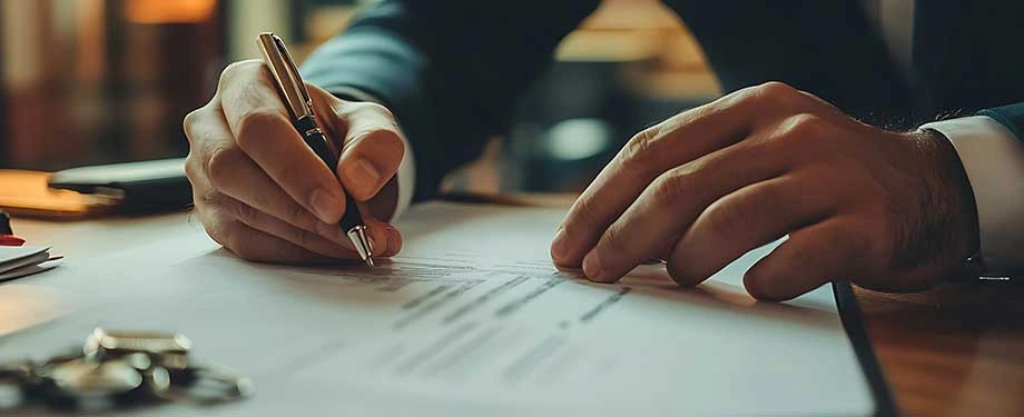 Como contratar seguro garantia PGFN? Na imagem, homem contrata seguro depois realizar cotação com corretora de seguros