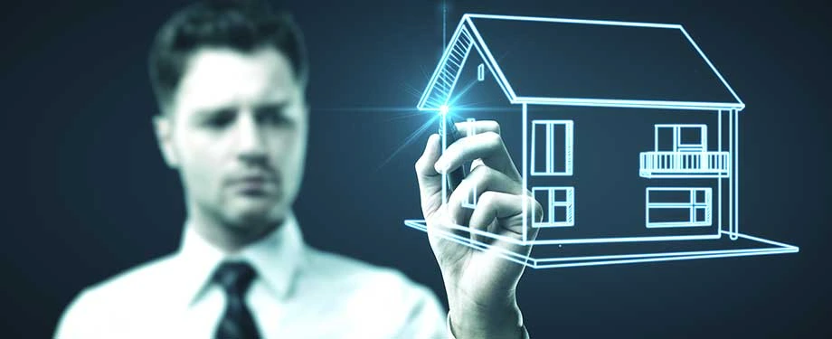 Como funciona o seguro garantia permuta imobiliária? Na imagem, homem e imóvel em alusão ao seguro que garante a conclusão da obra