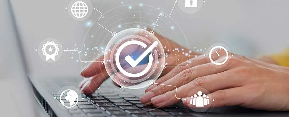 Como consultar seguros no meu CPF? Na imagem, vemos pessoa utilizando o computador para verificar apólices no seu CPF por meio de sistema de consulta de seguros da SUSEP