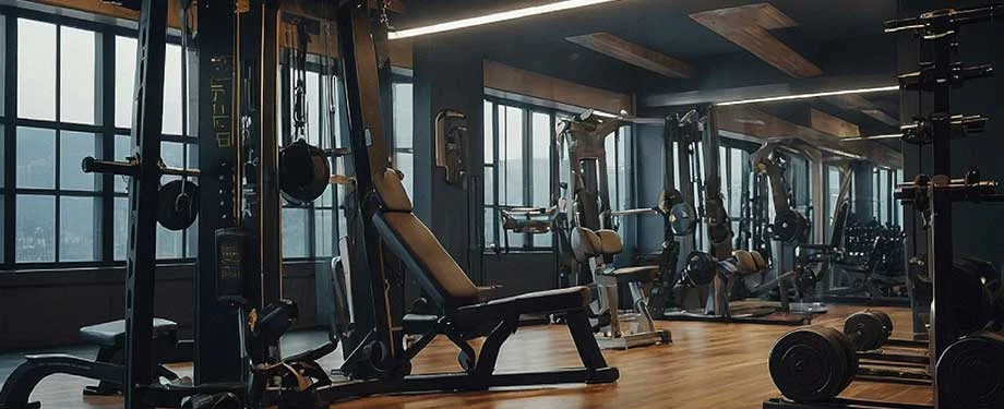 O que o seguro de responsabilidade civil cobre? Na imagem, equipamentos de muscula&ccedil;&atilde;o em alus&atilde;o ao seguro de responsabilidade civil academia, que garante cobertura em casos de danos a terceiros 