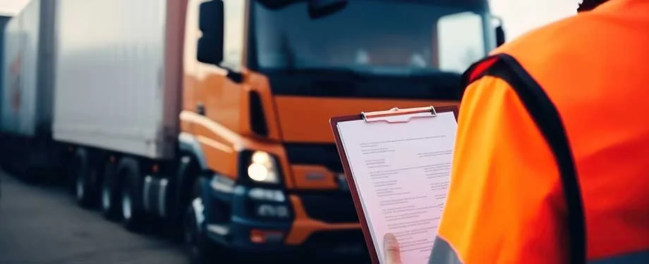 O que acontece se n&atilde;o pagar multa ANTT? Na imagem, profissional segurando prancheta em alus&atilde;o &agrave;s multas da ANTT, que podem acarretar em d&iacute;vida ativa na Uni&atilde;o se n&atilde;o forem pagas 