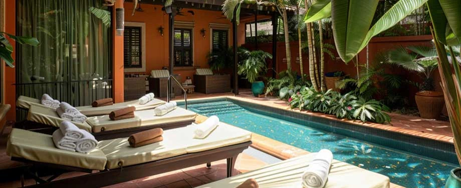 Quem deve contratar o seguro hotel e pousada? Na imagem, piscina de pousada em alus&atilde;o ao seguro que deve ser contratado por propriet&aacute;rios de qualquer tipo de estabelecimento hoteleiro 