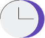 Figura de relógio representando a simulação de apólice em poucos minutos da Mutuus, corretor online de seguros