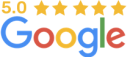 mutuus-corretora-de-seguros-tem-5-estrelas-no-google Logo da Google representando as 5 estrelas da Mutuus, corretor online de seguros