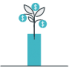 seguro-garantia-do-corretor-online-mutuus-oferece-custo-benefício Figura de flores com cifrões representando o custo benefício do seguro garantia da corretora de seguros Mutuus